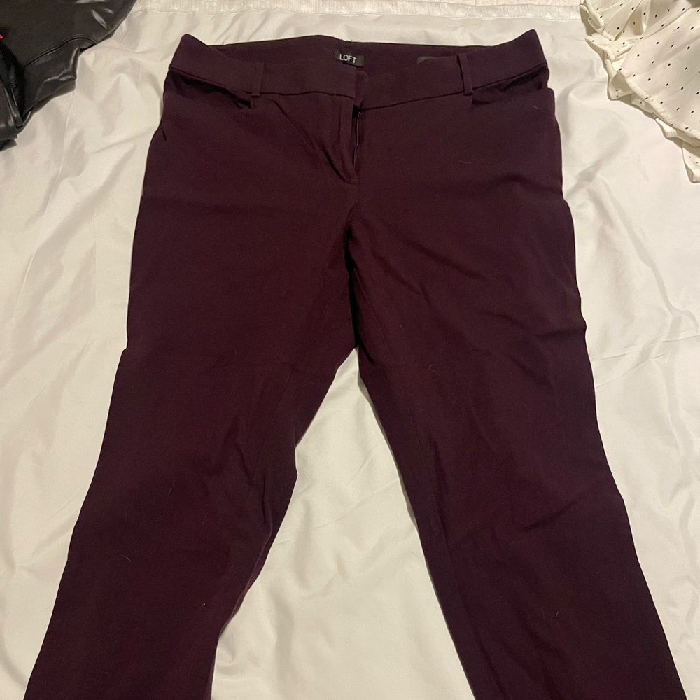 Dark Purple Dressy Capris